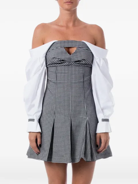 Opening Ceremony inverted-pleat bustier mini dress