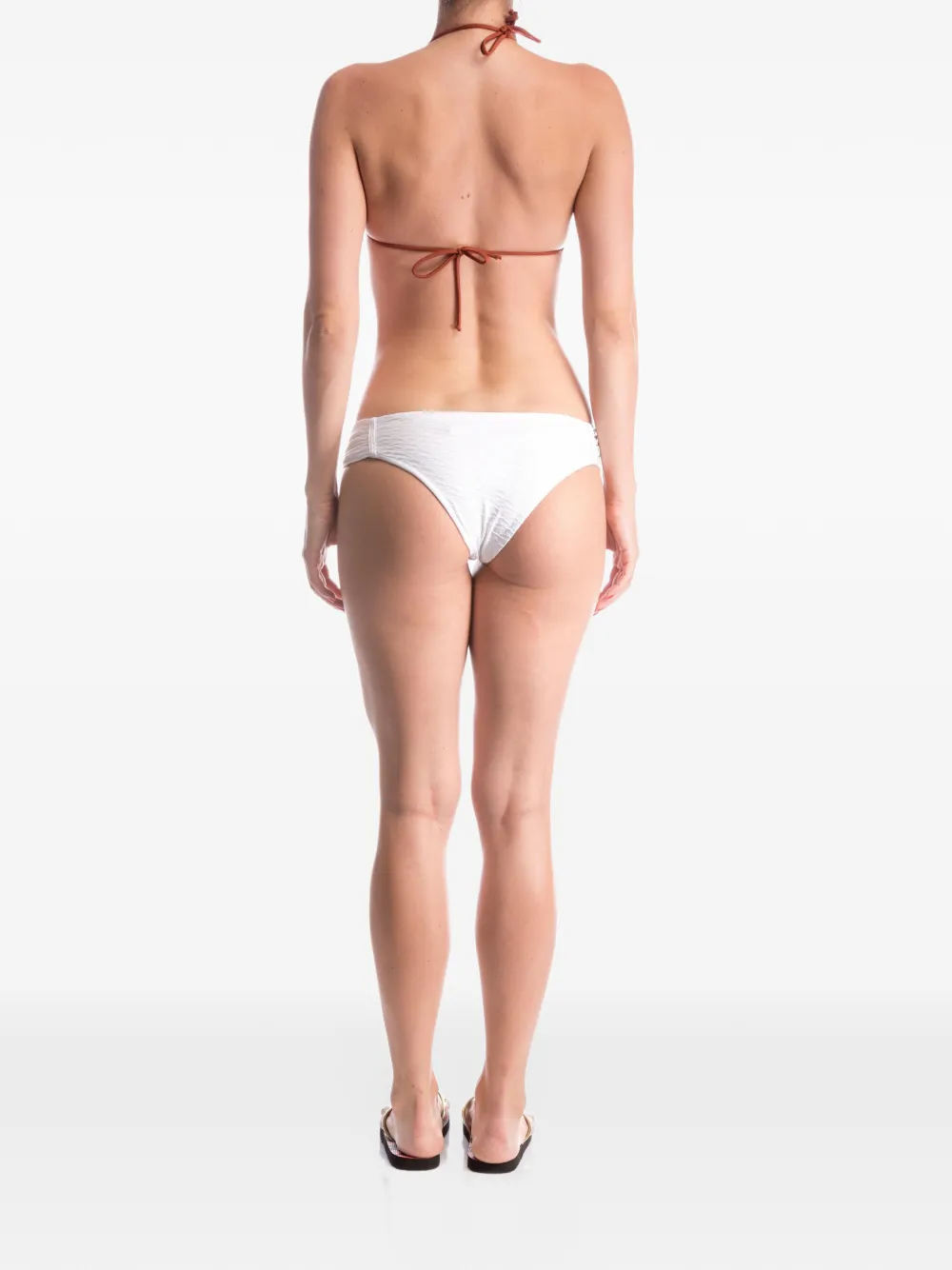 BANANA MOON Ciro embroidered ruffled bikini top Bruin