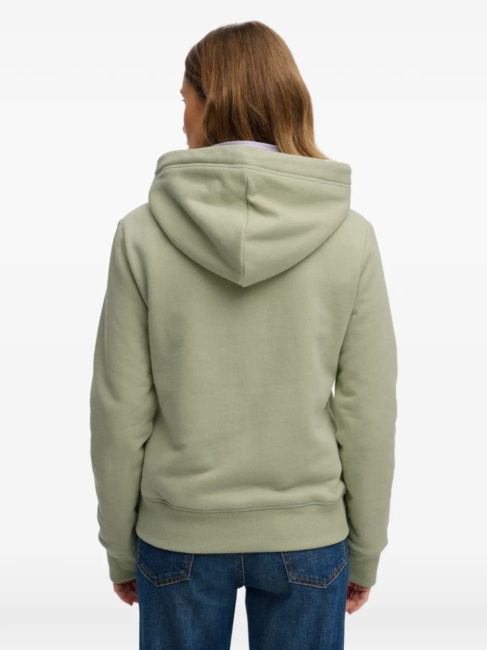 Superdry logo-embroidered drawstring hoodie Groen