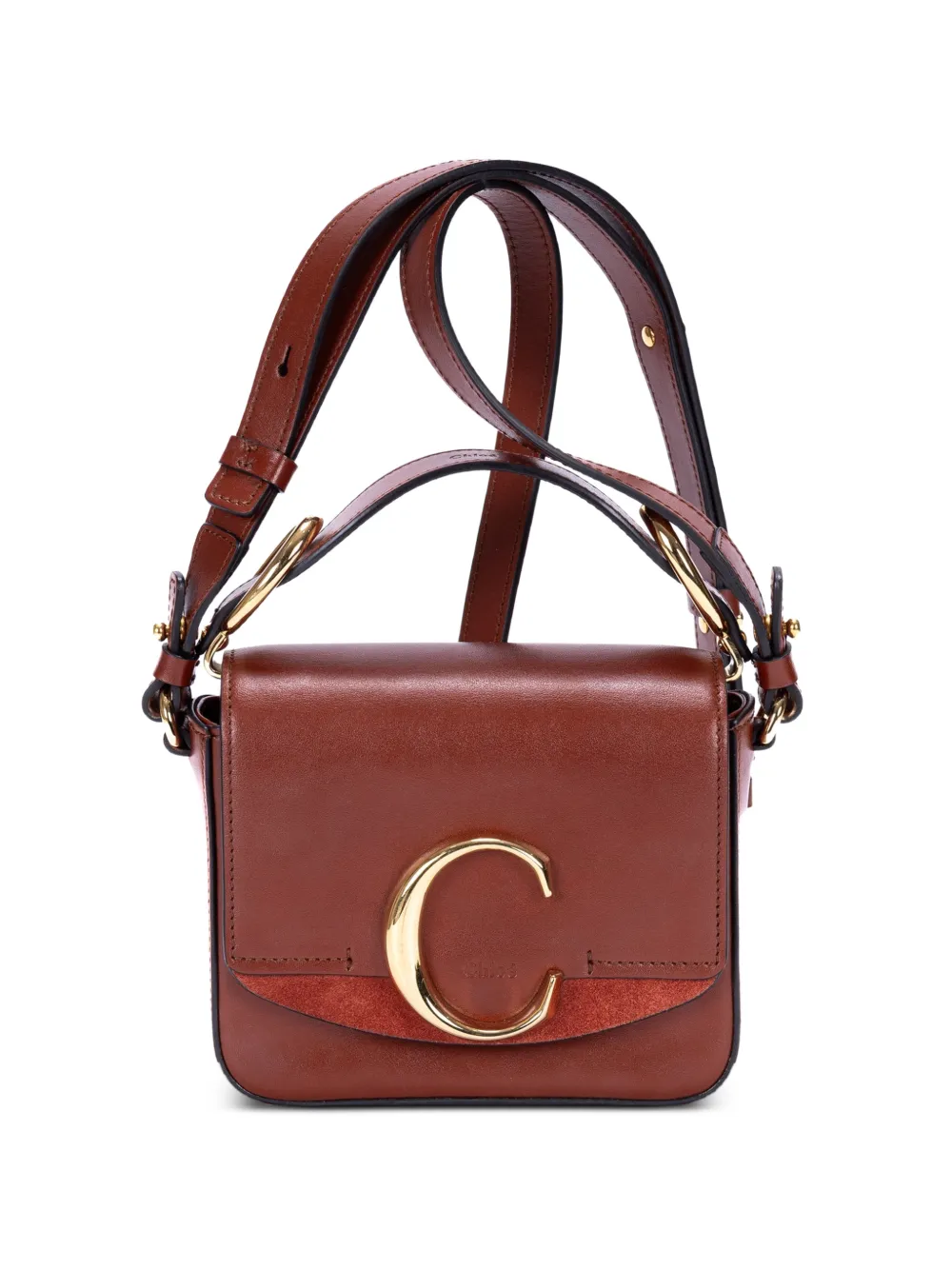 Chloé Pre-Owned Mini C shoulder bag - Marrone