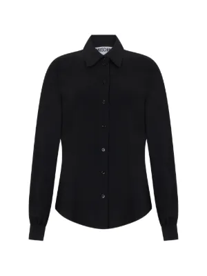 Saint Laurent spread-collar long-sleeve Shirt | Black | FARFETCH