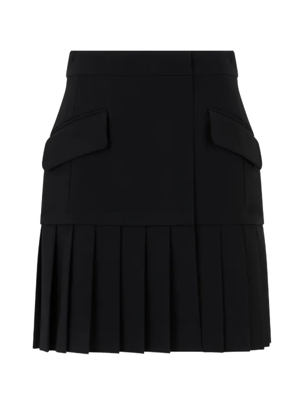 Moschino Pleated Flap-pocket Mini Skirt in Black
