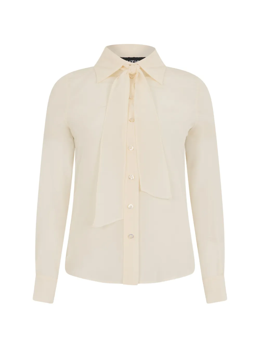 Moschino tie-neck silk shirt - Nude