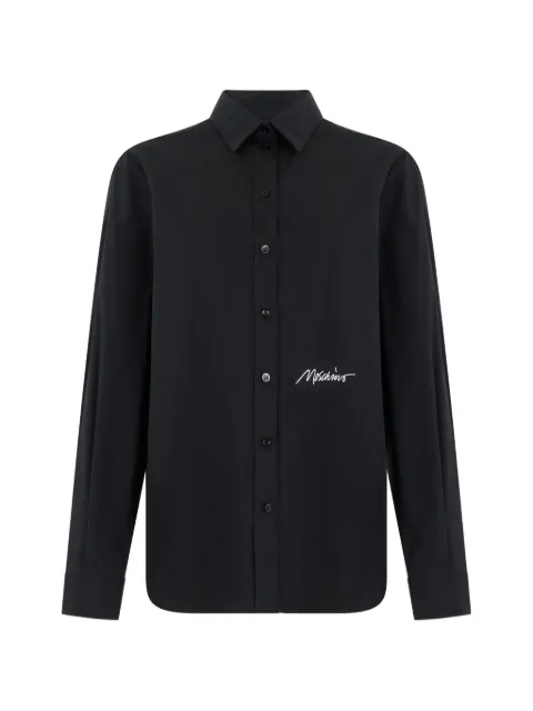 Moschino camisa manga larga con logo bordado