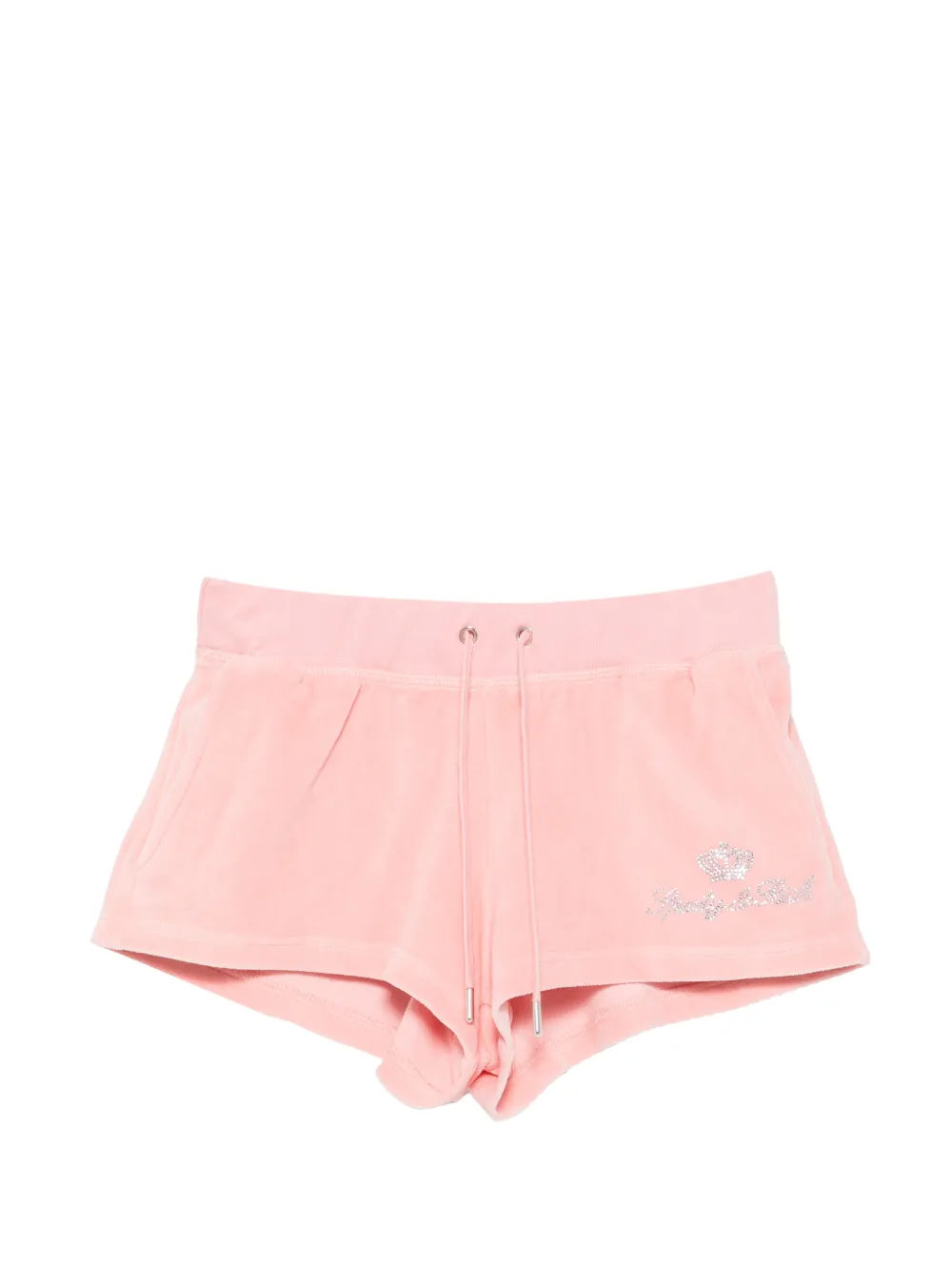 Sporty & Rich x Juicy Couture crystal-embellished drawstring shorts - Pink