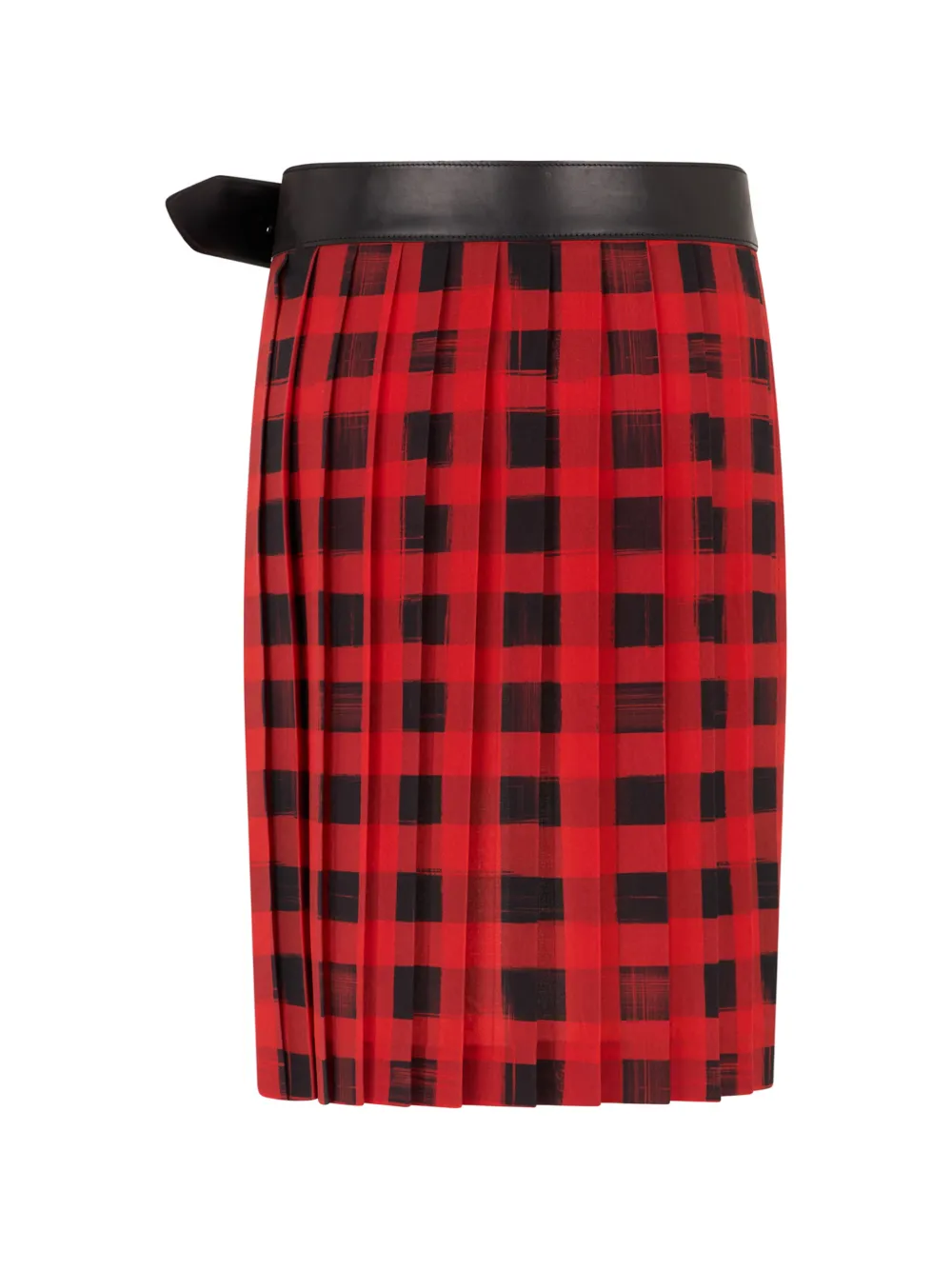 Moschino belted pleated midi skirt - Rosso
