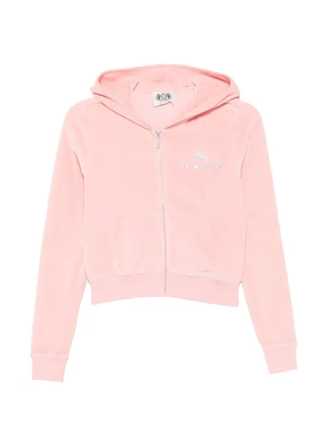 Sporty & Rich x Juicy Couture hoodie en velours à ornements strassés