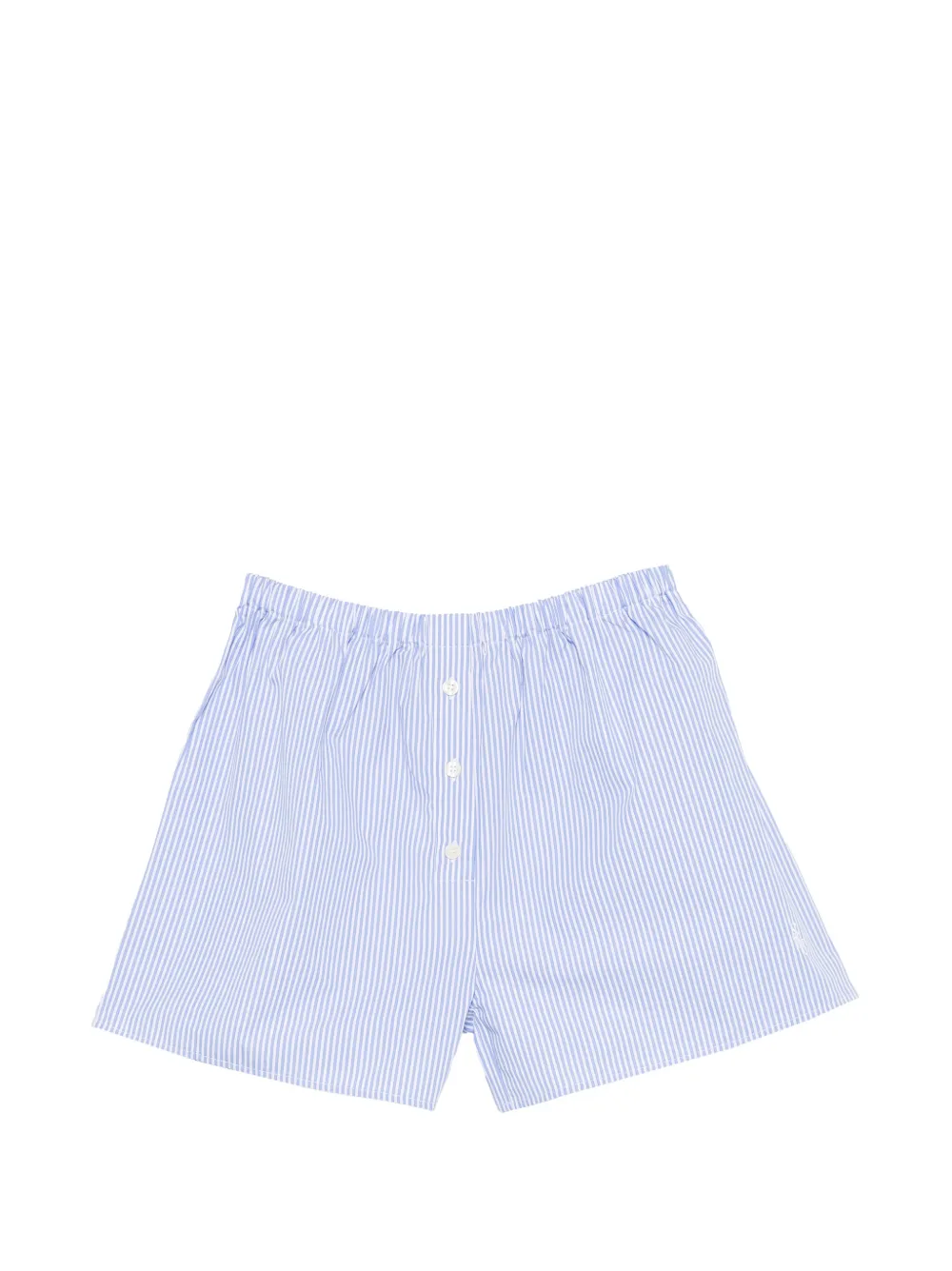 Sporty & Rich striped button-detail shorts - Blu