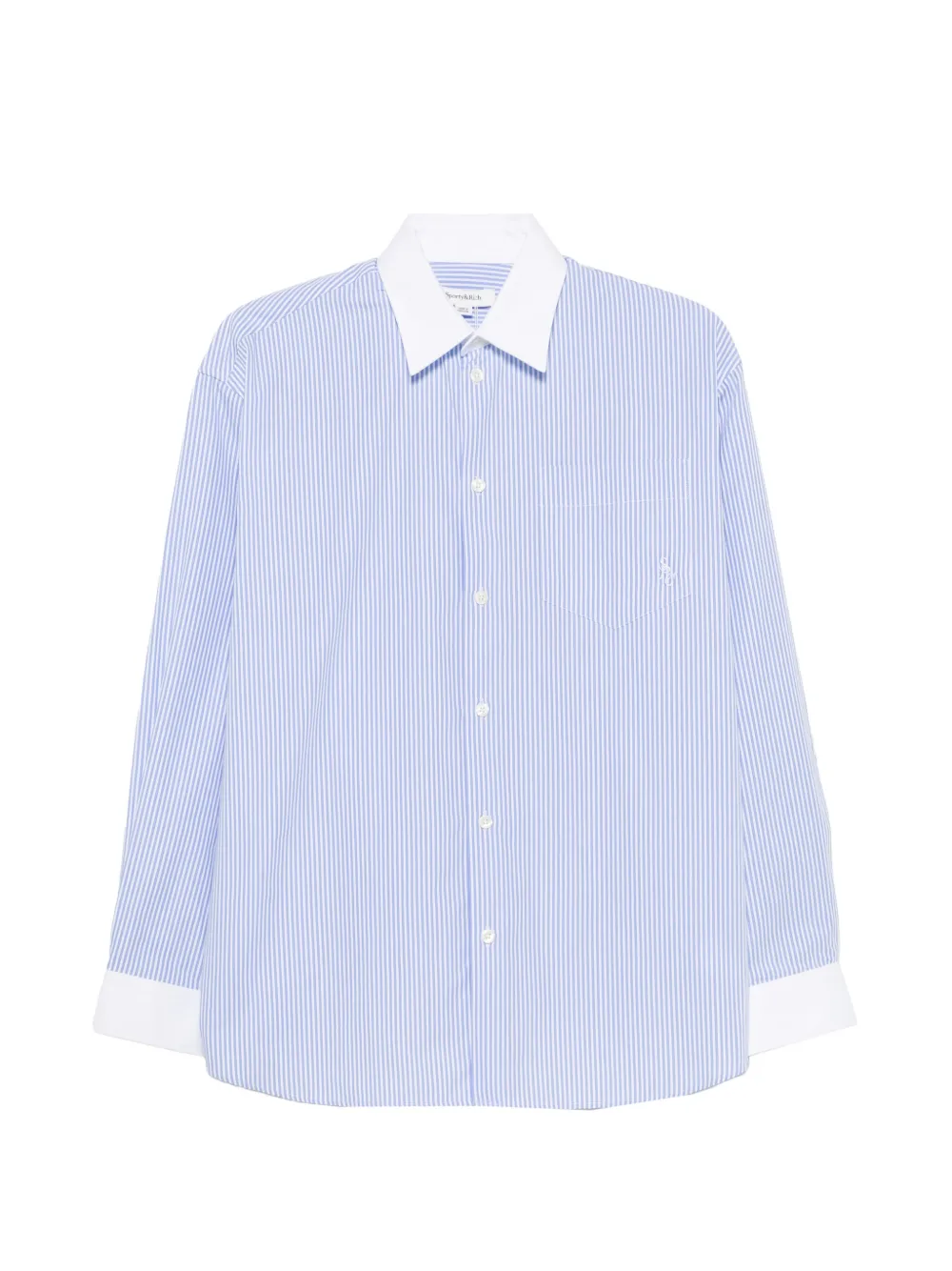 Sporty & Rich striped cotton shirt - Bianco