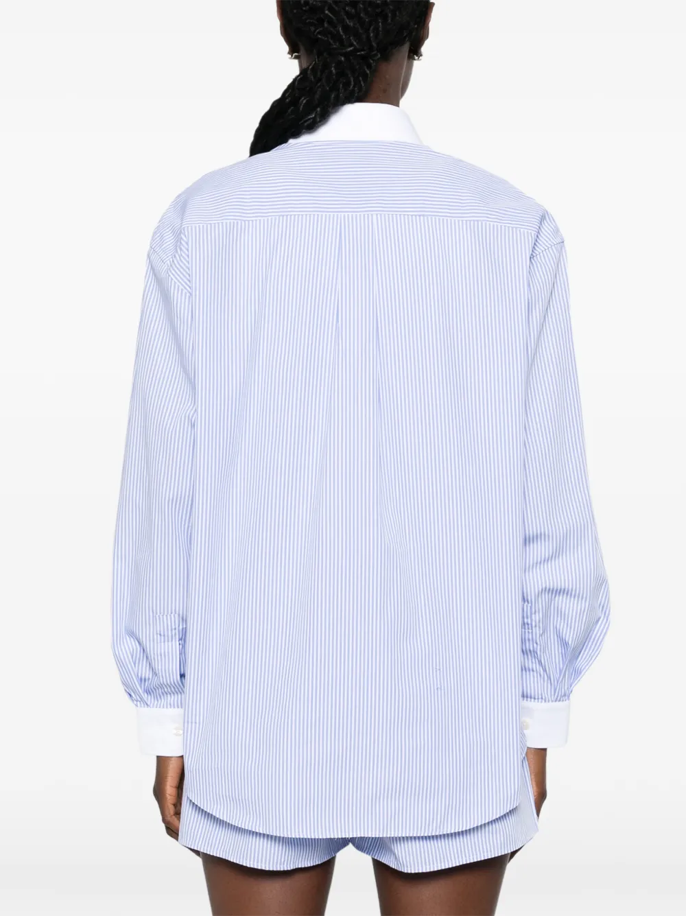 Sporty & Rich Gestreept katoenen blouse Wit