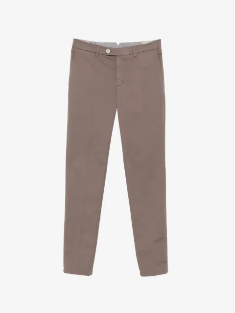 Brunello Cucinelli pantalones chinos con bolsillos diagonales