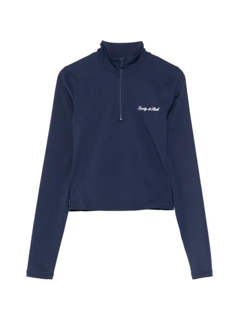 Sporty & Rich Signature Logo quarter-zip performance top