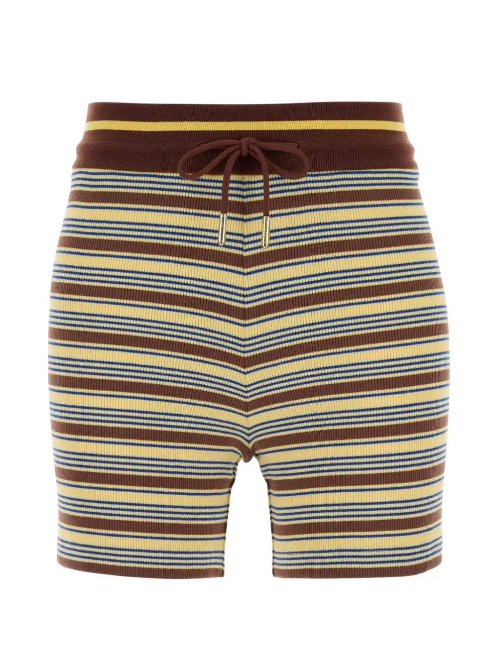 FENDI striped knit shorts - Marrone