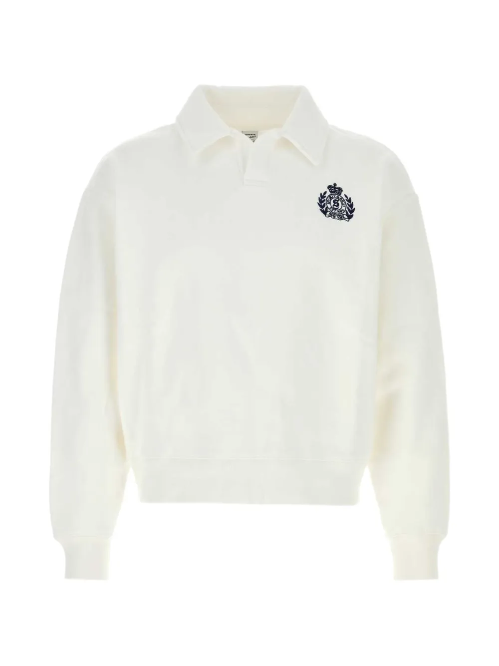 Sporty & Rich logo-embroidered cotton polo shirt - Weiß