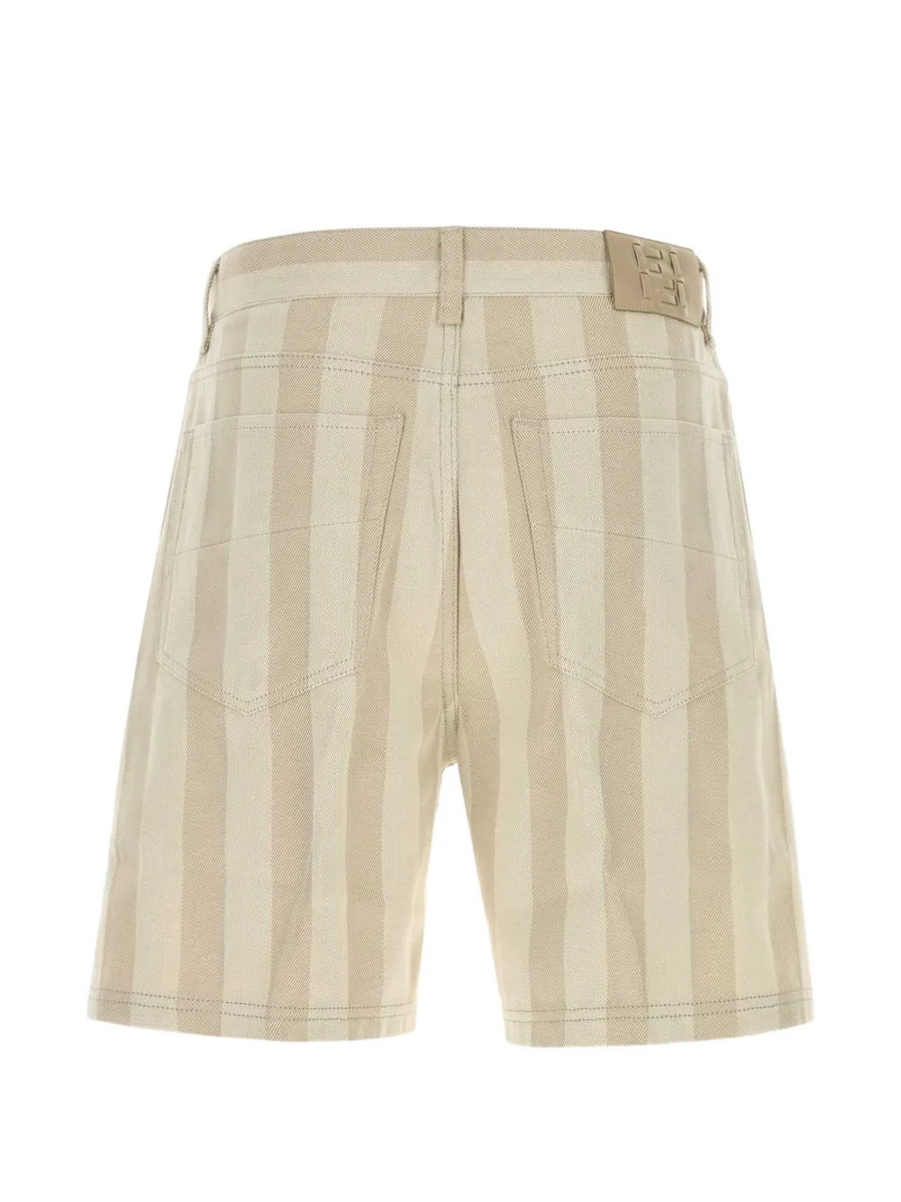 FENDI Gestreepte bermuda shorts Beige