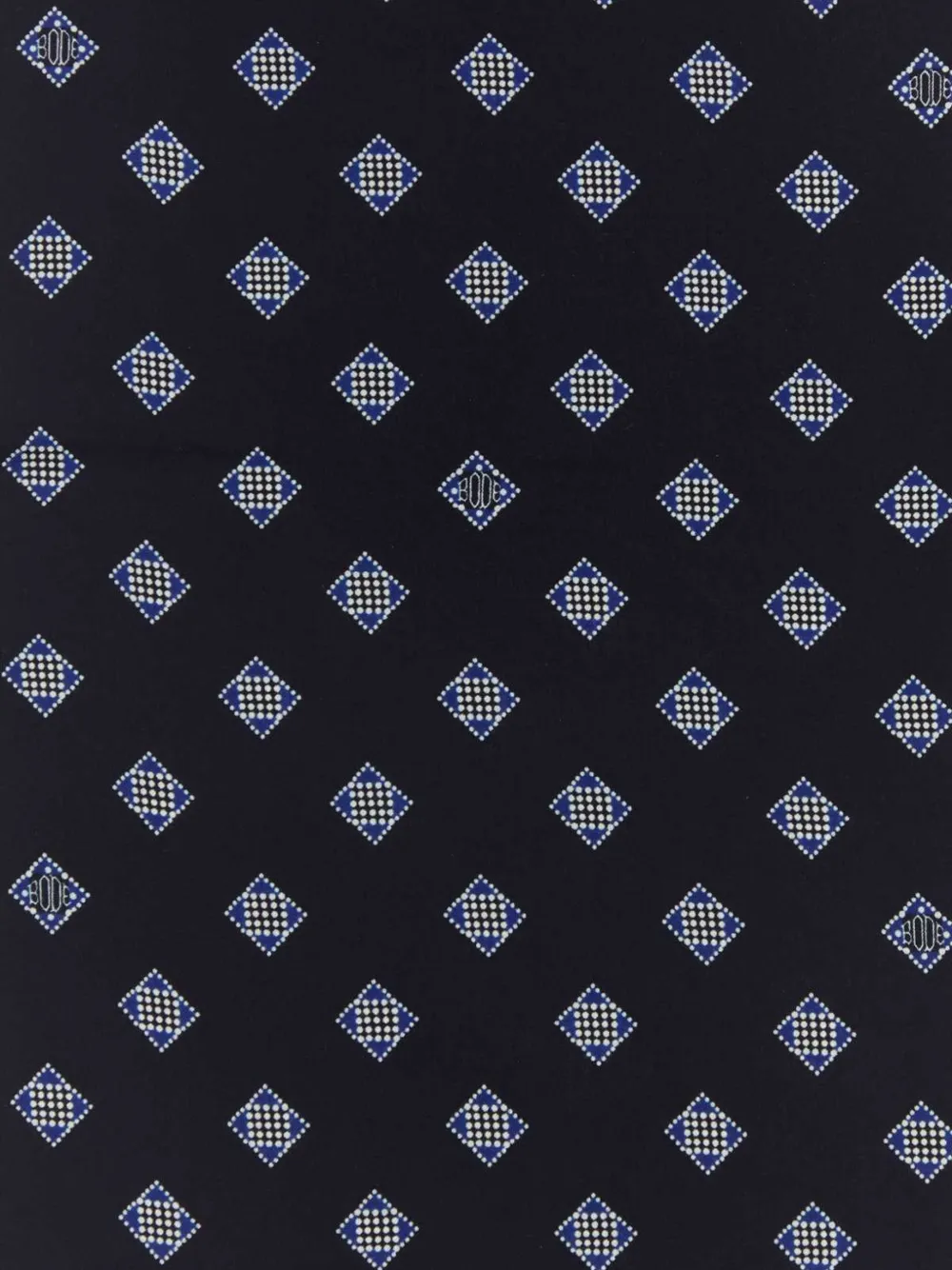  Bode Bufanda Foyer Diamond Con Flecos - Azul 