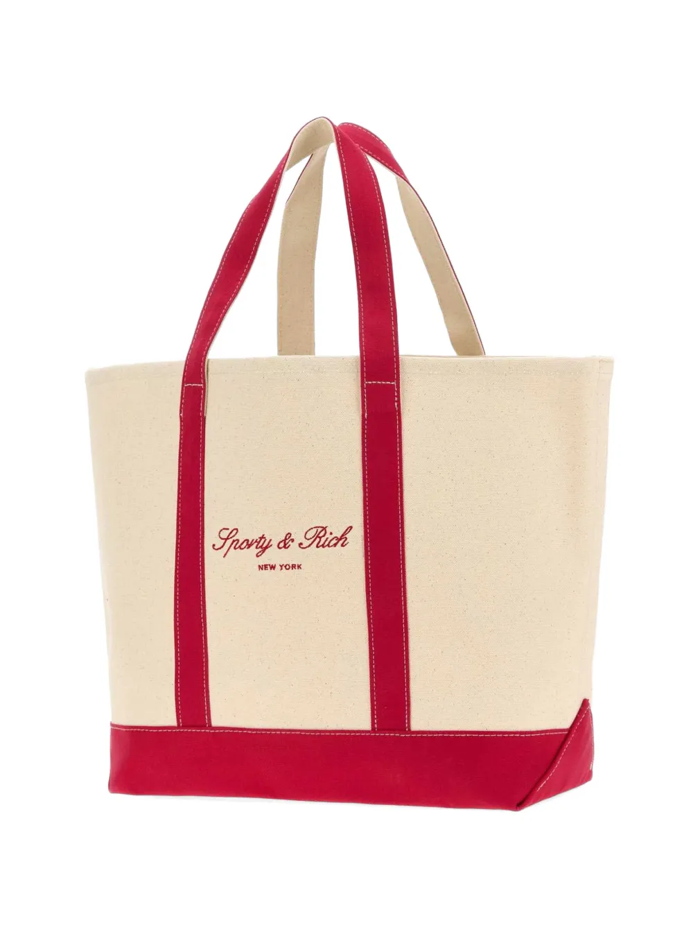 Sporty & Rich logo-print tote bag - Toni neutri