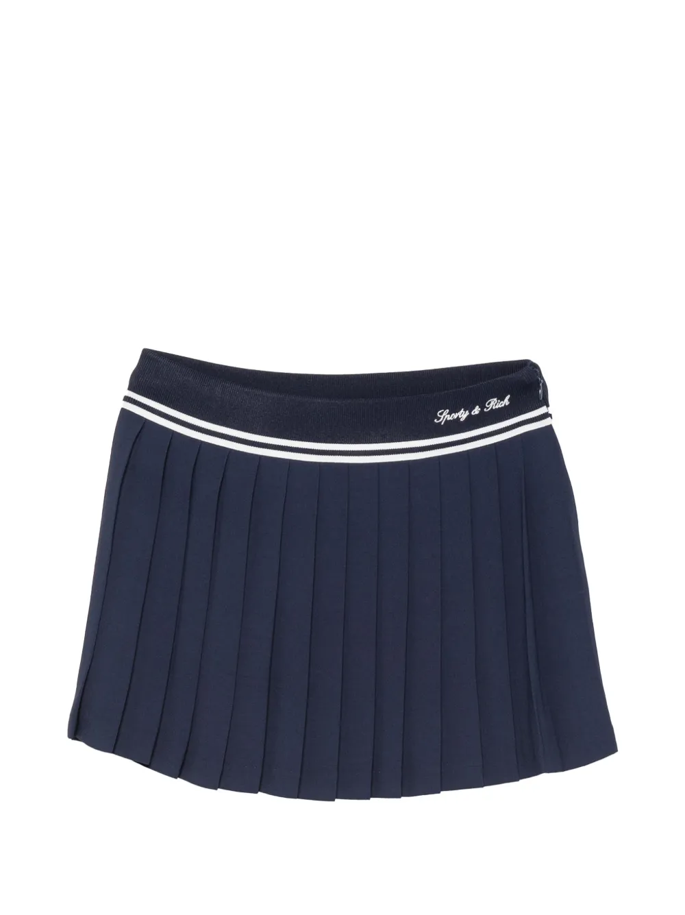 Sporty & Rich pleated logo-embroidered performance skirt - Blue