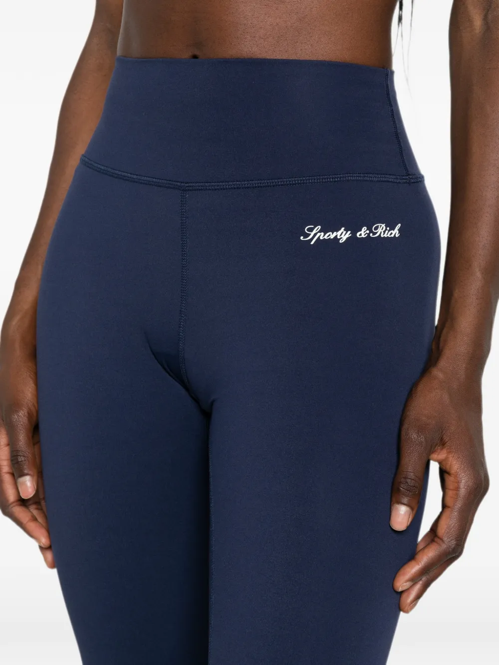 Sporty & Rich Legging met logoprint Blauw