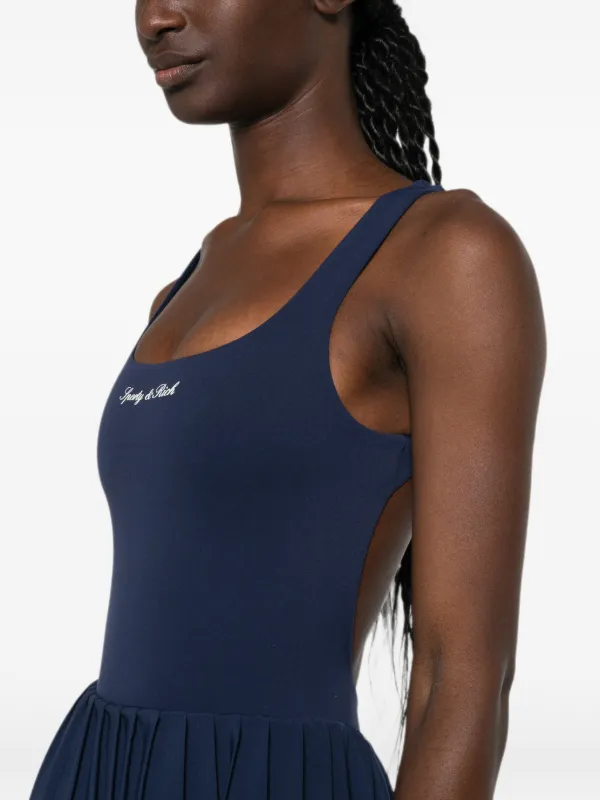 pleated performance dress Sporty & Rich Signature Logo Court Dress