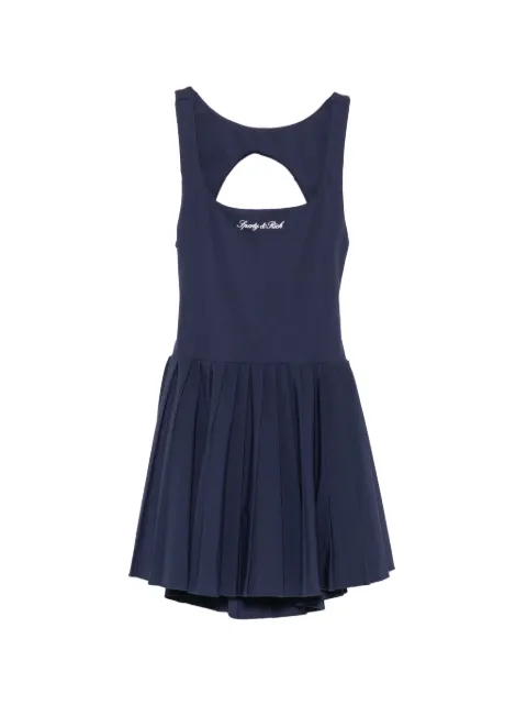Sporty & Rich logo-print pleated performance dress