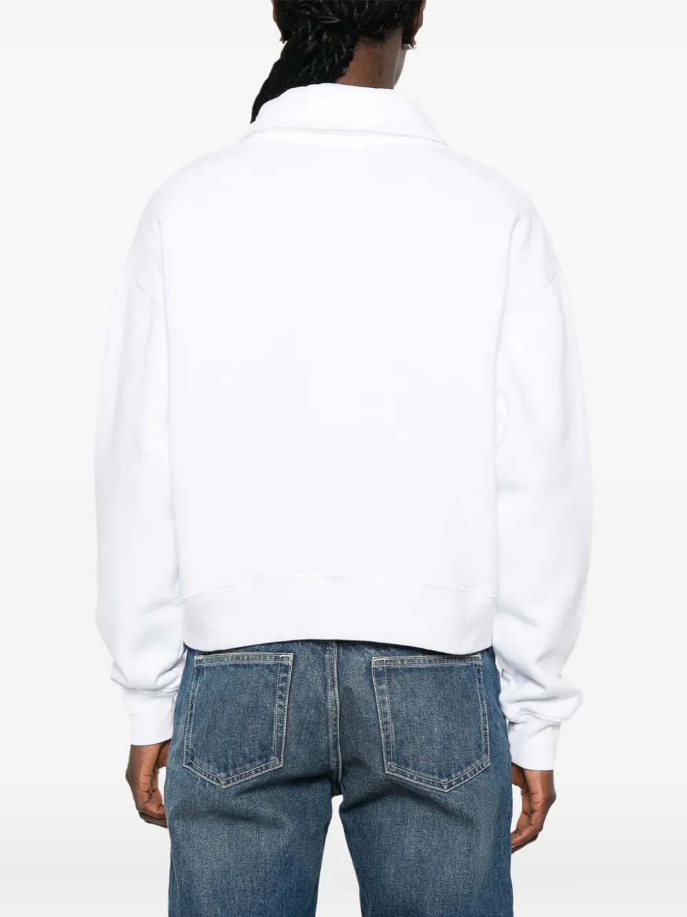 Sporty & Rich Sweater met geborduurd logo Wit