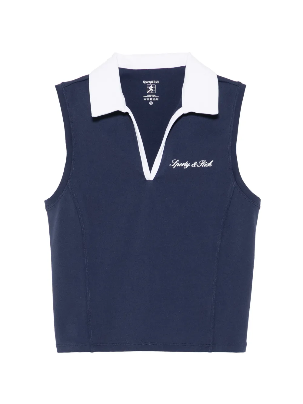 Sporty & Rich Signature Logo sleeveless performance top - Blu