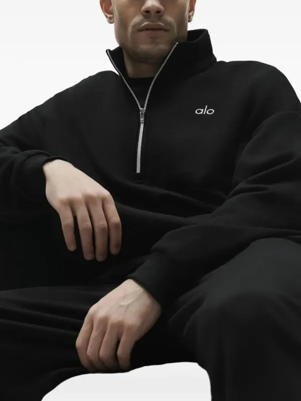 Alo Yoga Moletom Accolade Com Zíper Parcial | Preto | FARFETCH BR