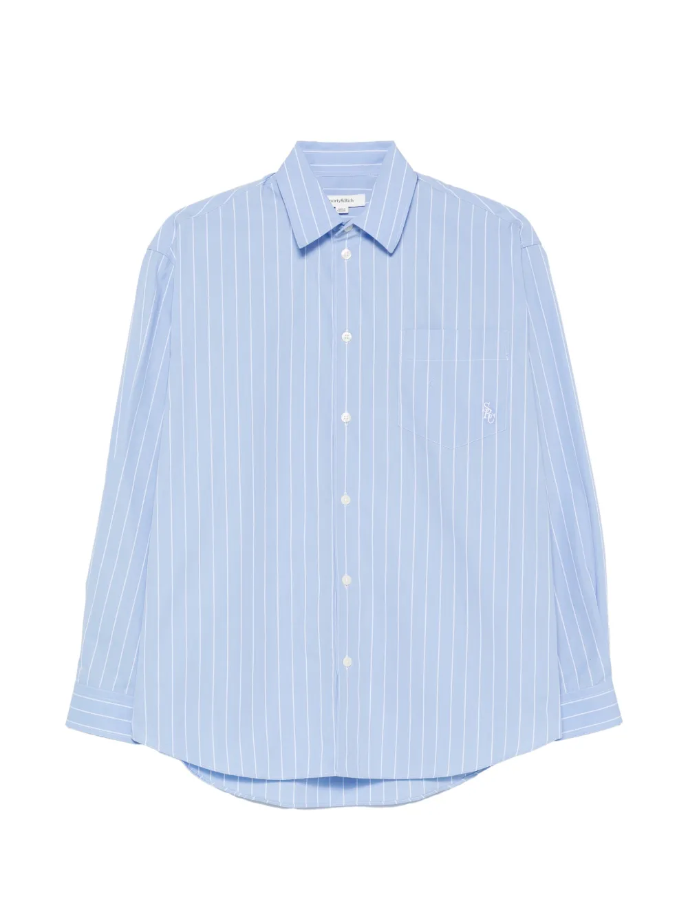 Sporty & Rich striped cotton shirt - Blu