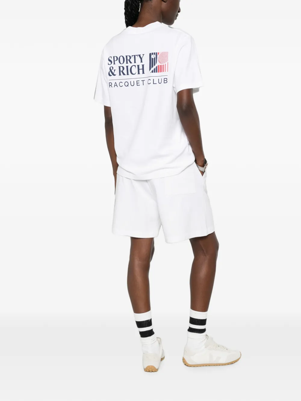Sporty & Rich T-shirt met logoprint Wit