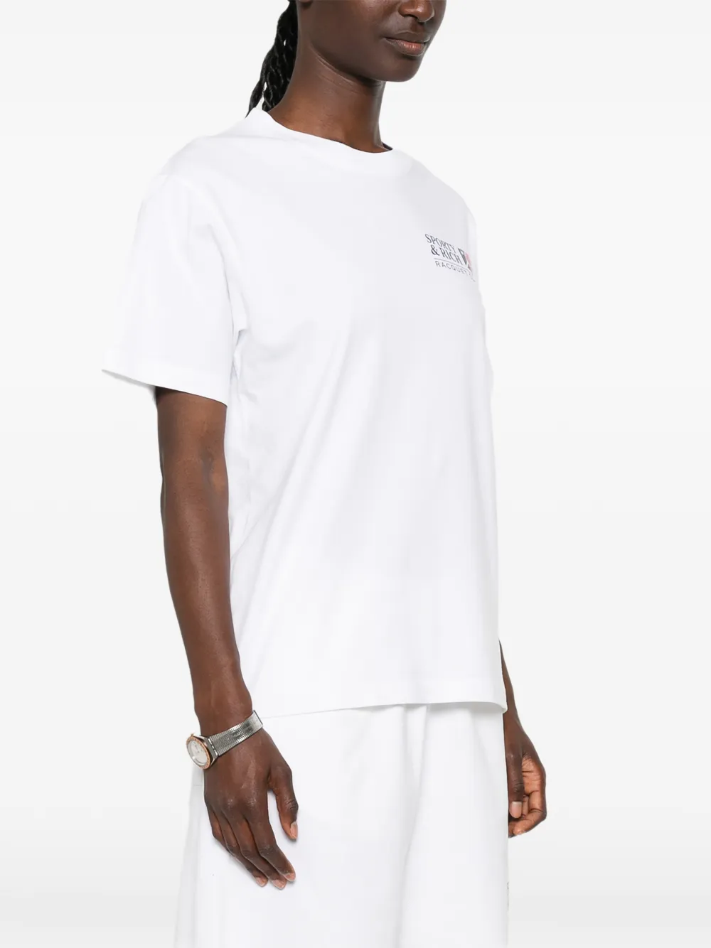 Sporty & Rich T-shirt met logoprint Wit