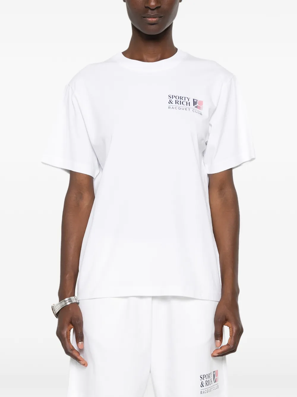 Sporty & Rich T-shirt met logoprint Wit