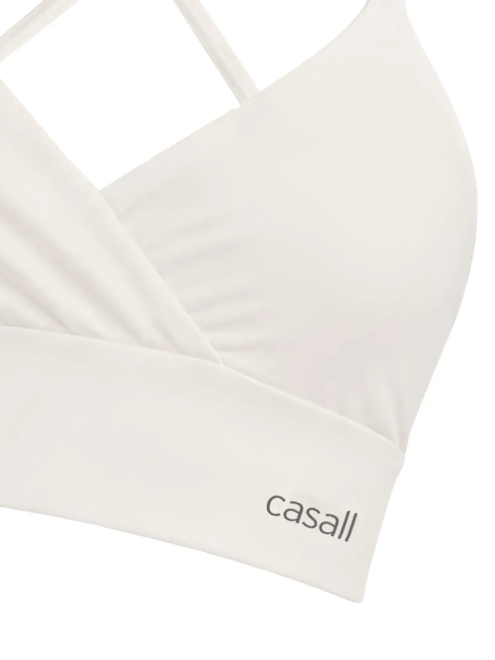 Casall Sport-bh met gekruiste voorkant en V-hals Wit