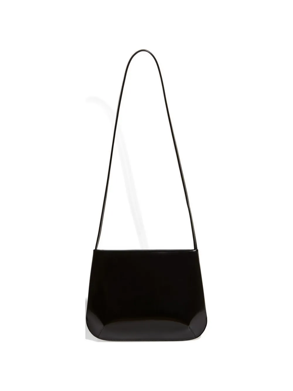 FANE polished-finish shoulder bag - Nero