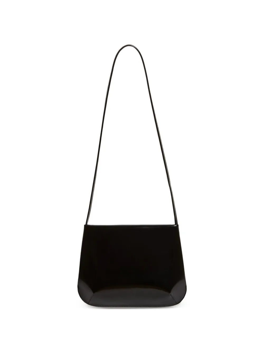 FANE polished-finish shoulder bag - Black