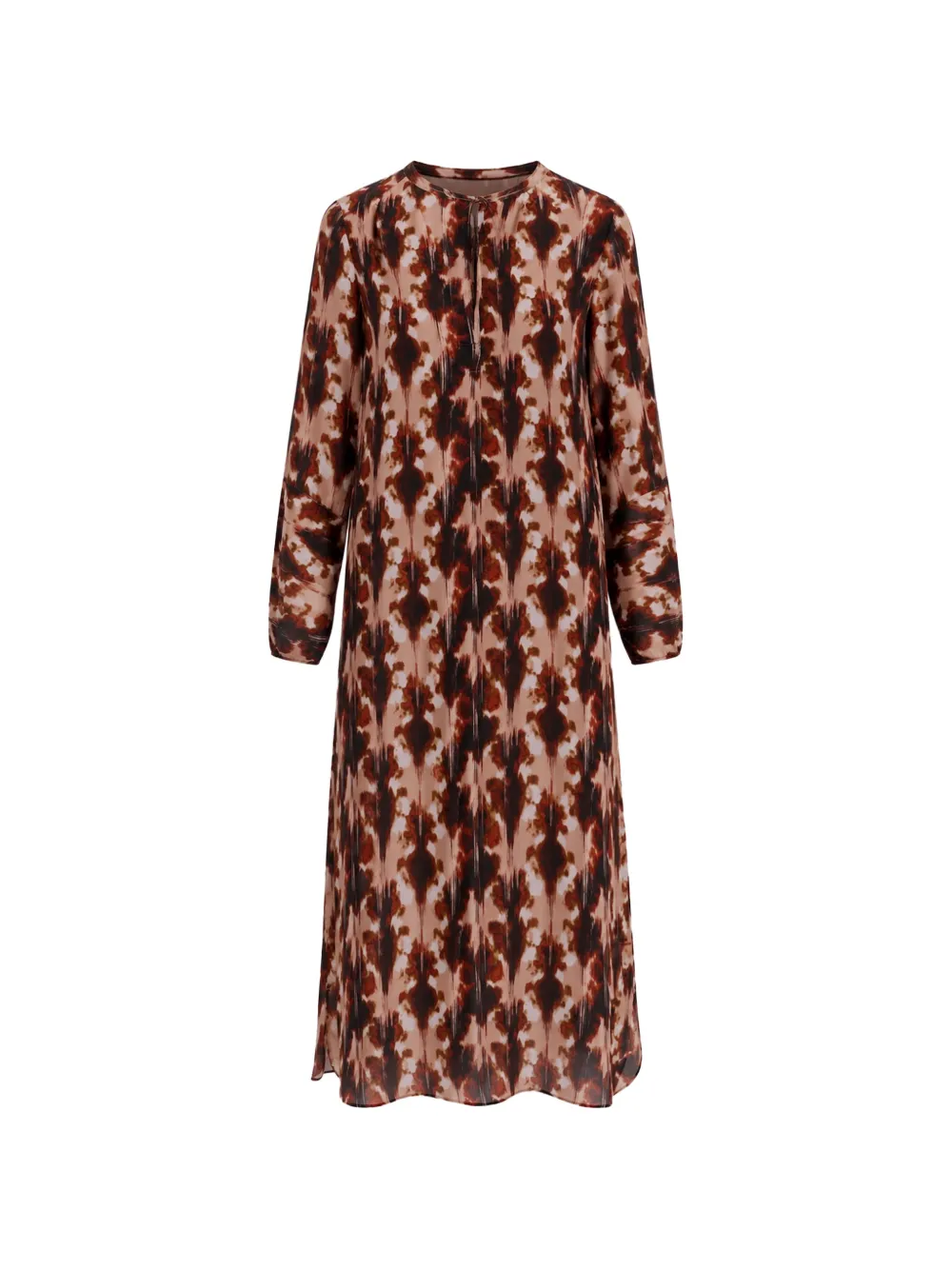one season Long Genie graphic-print maxi dress - Marrone