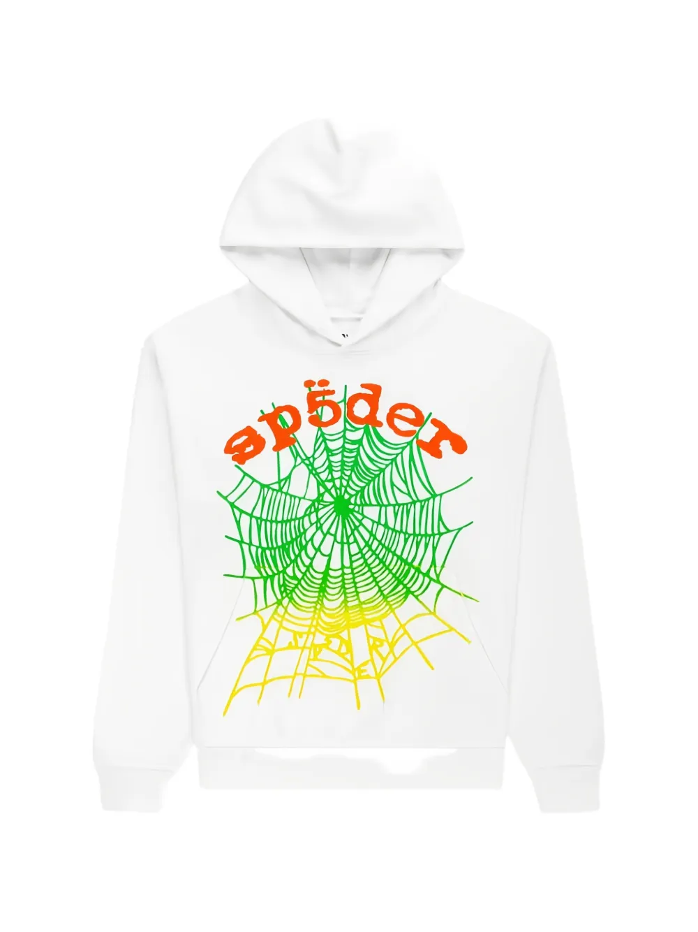 SP5DER web-print logo-print hoodie - Bianco