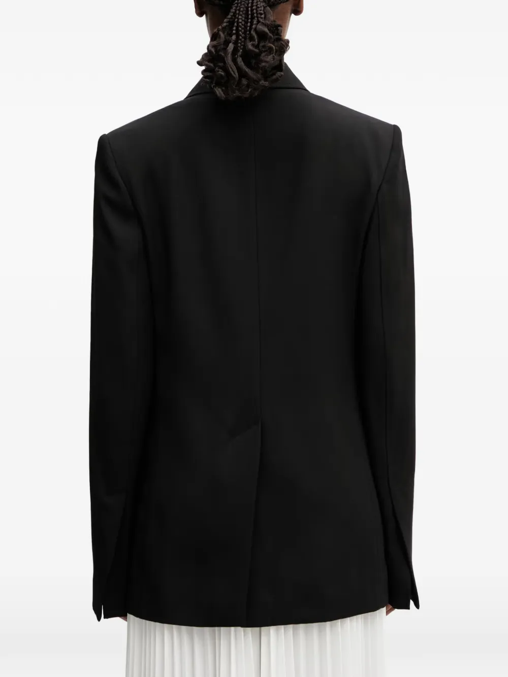 Sportmax Blazer met enkele rij knopen Zwart