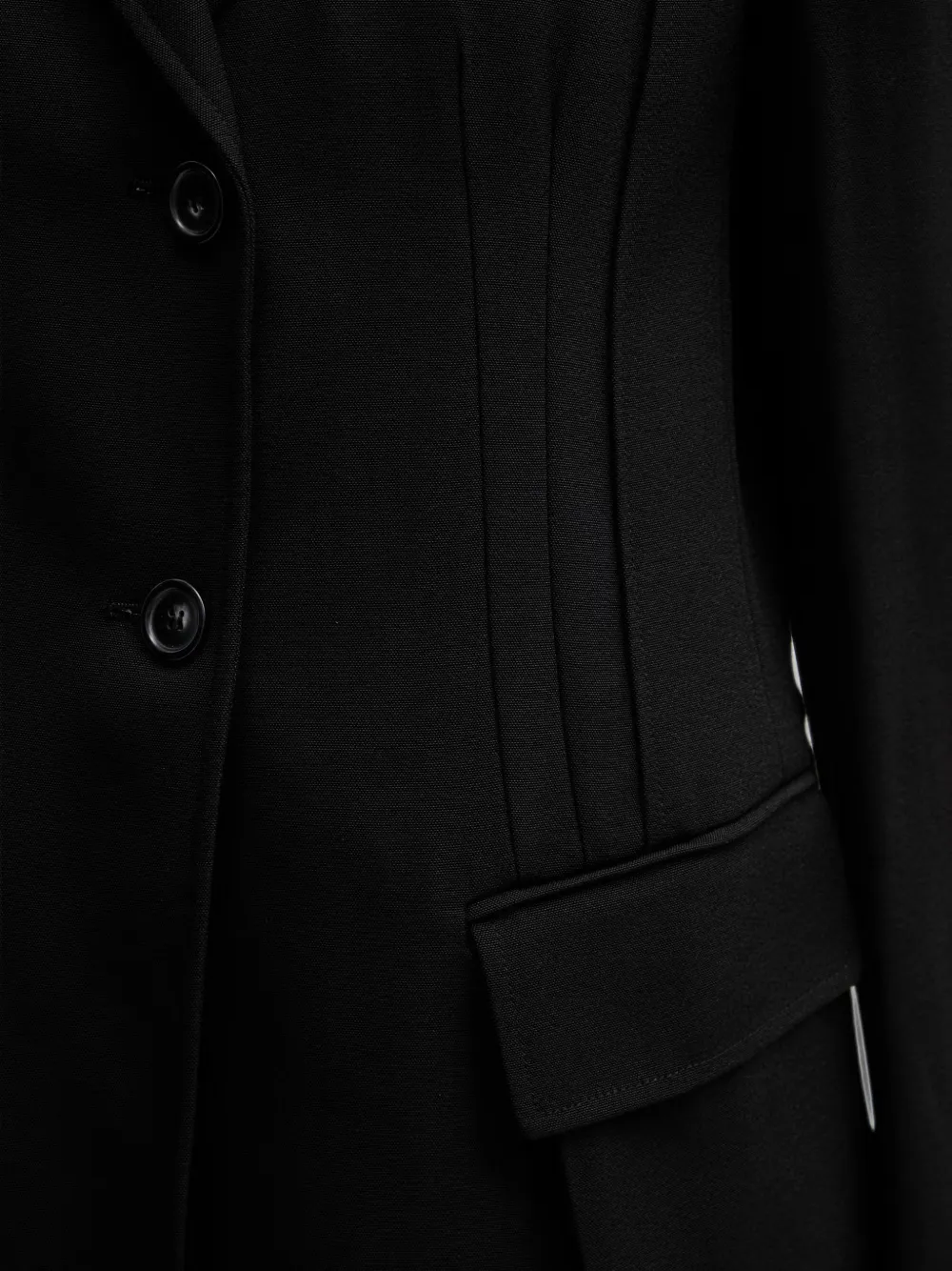 Sportmax Blazer met enkele rij knopen Zwart