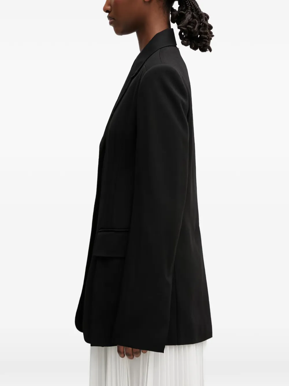 Sportmax Blazer met enkele rij knopen Zwart