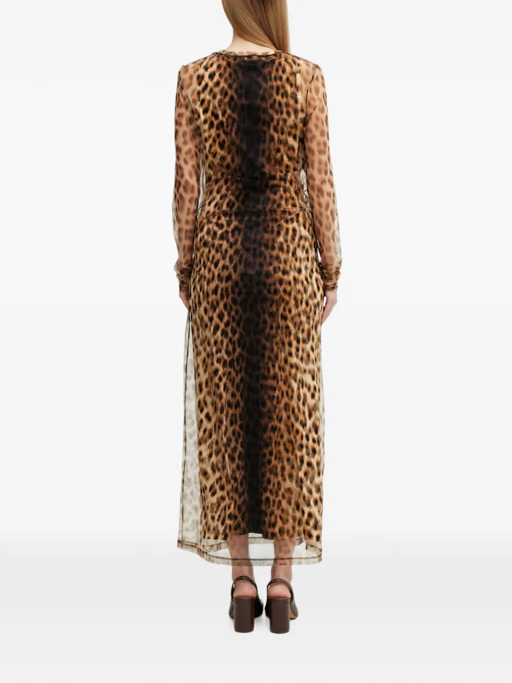 Sportmax Jurk met luipaardprint Beige