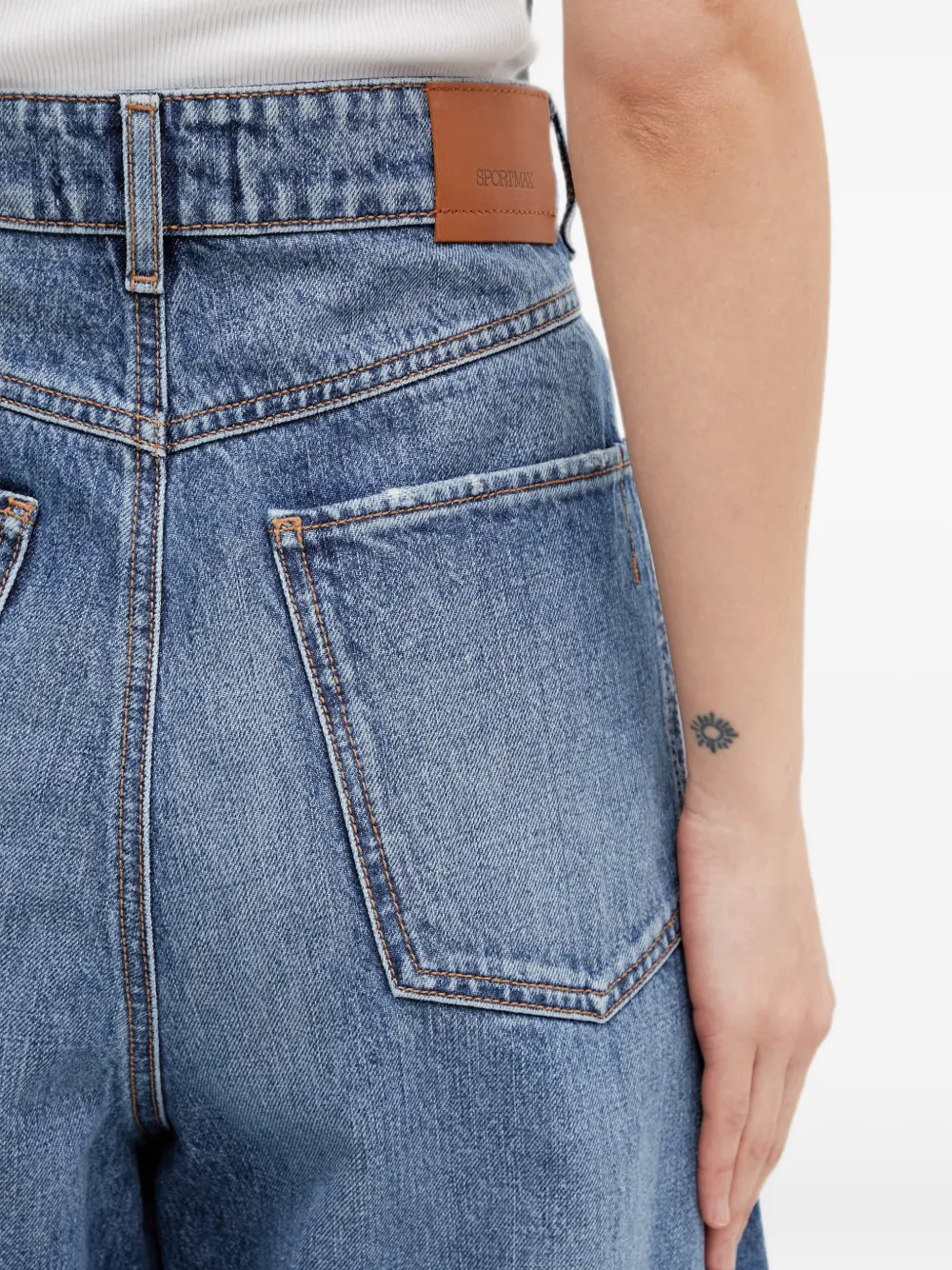 Sportmax Jeans met vervaagd effect Blauw