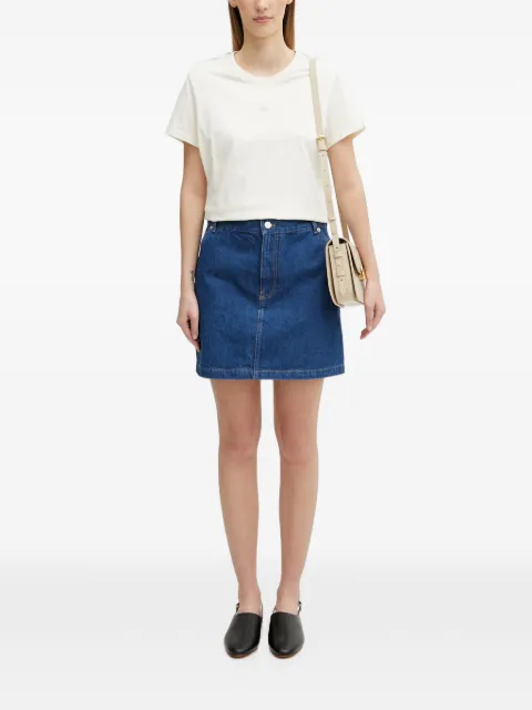 Maison Kitsuné logo-patch mini skirt