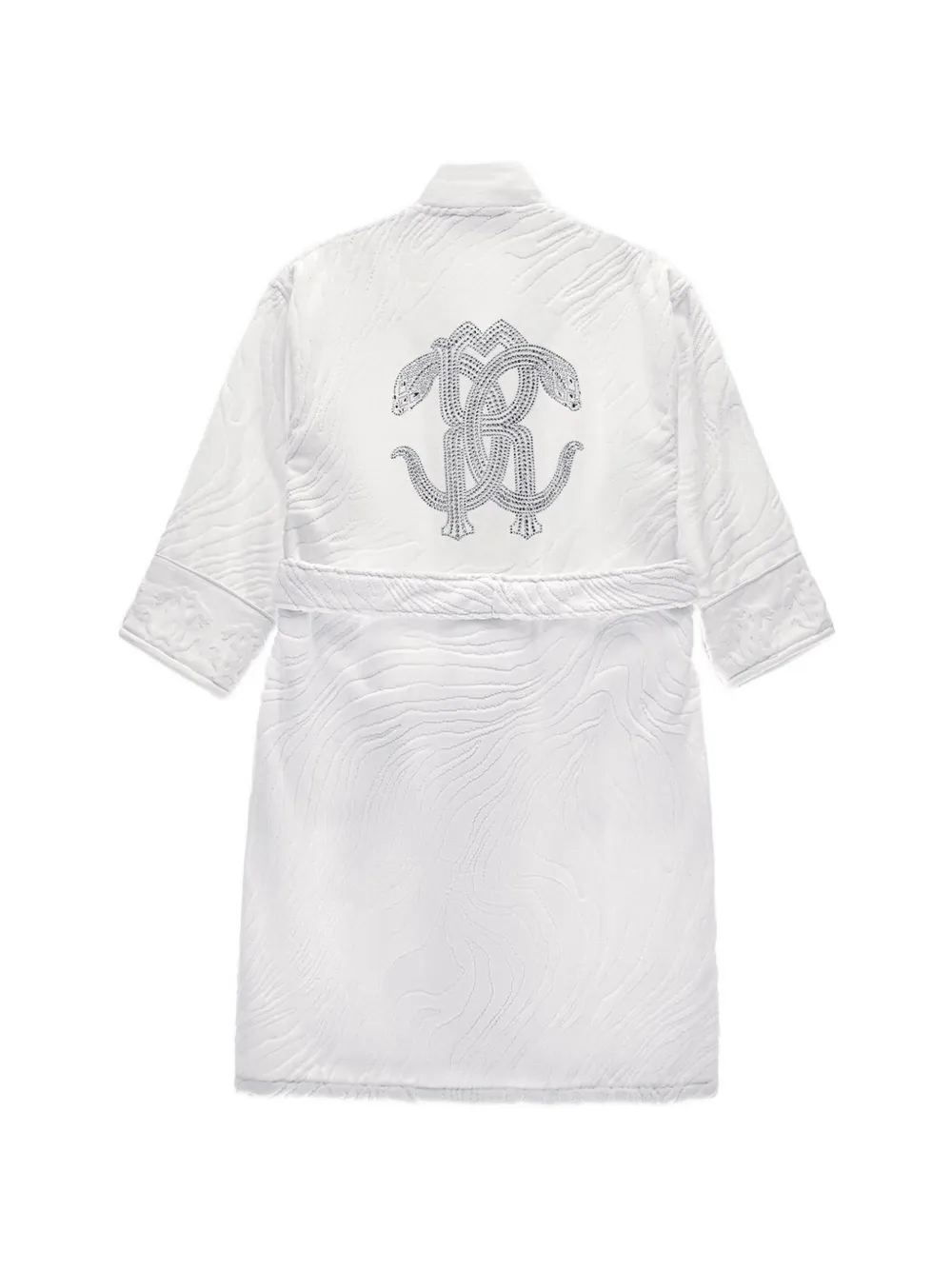 Roberto Cavalli Home Badjas met dierenprint Wit