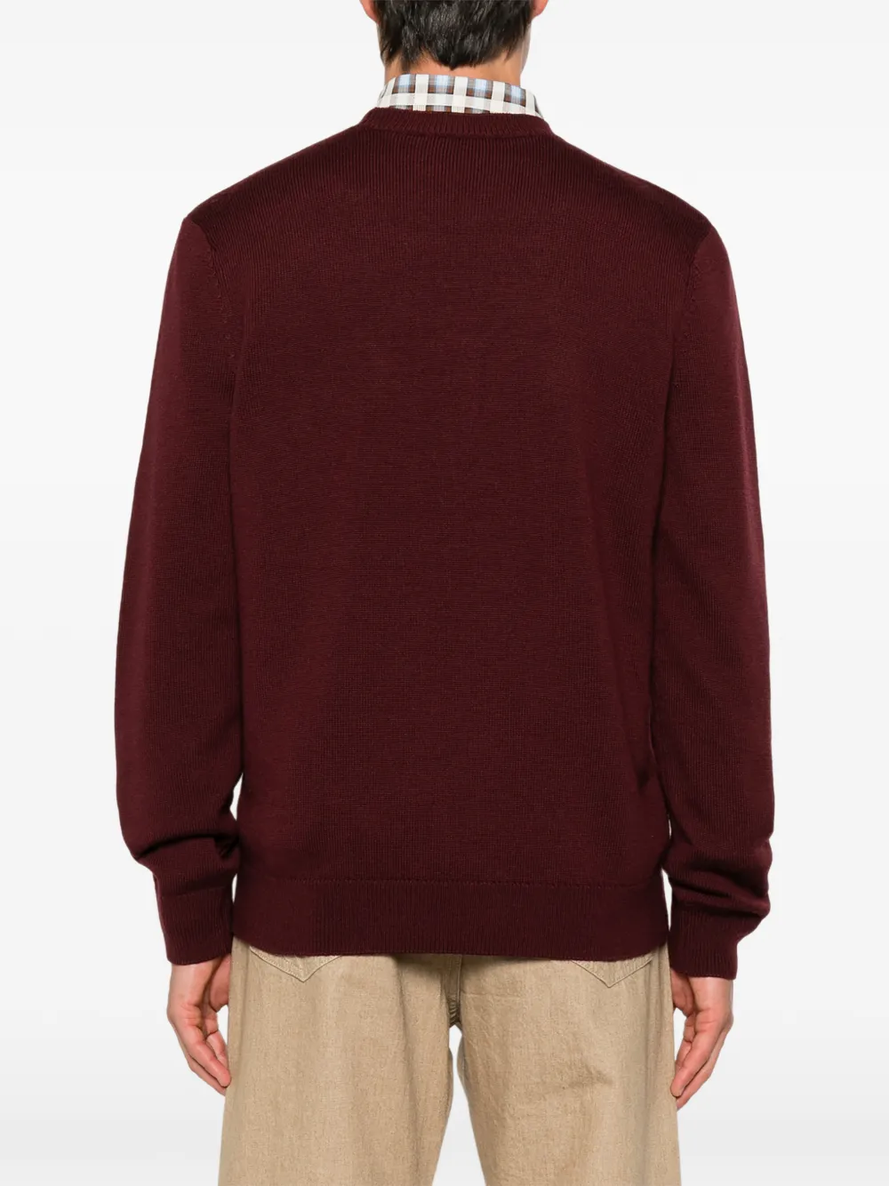 A.P.C. Rue Madame Paris wollen trui met logo-detail Rood