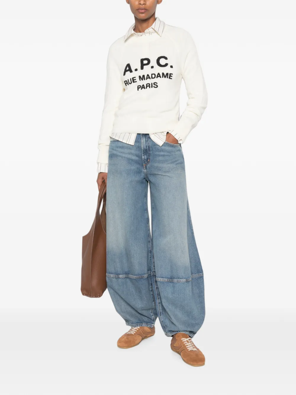  A.p.c. Jersey Alissa Con Logo Estampado - Blanco 