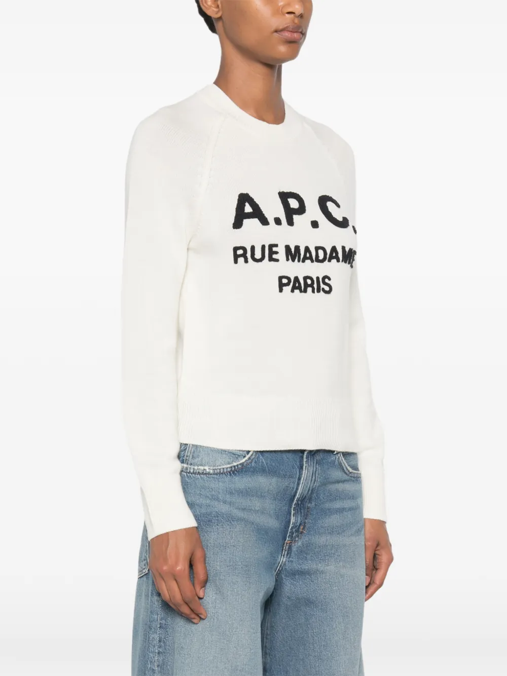  A.p.c. Jersey Alissa Con Logo Estampado - Blanco 
