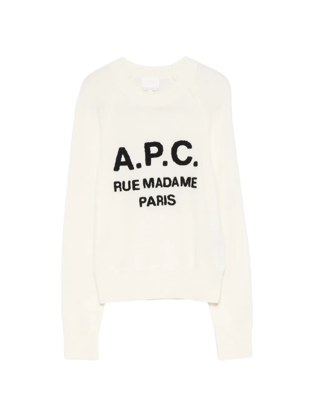 A.P.C. Alissa logo-print raglan-sleeve sweater - Bianco