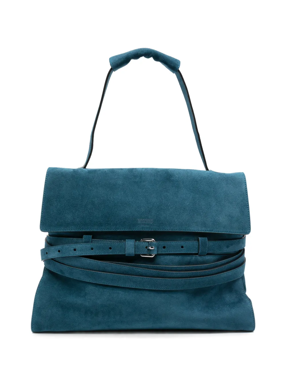 Moschino Borsa tote con fibbia - Blu