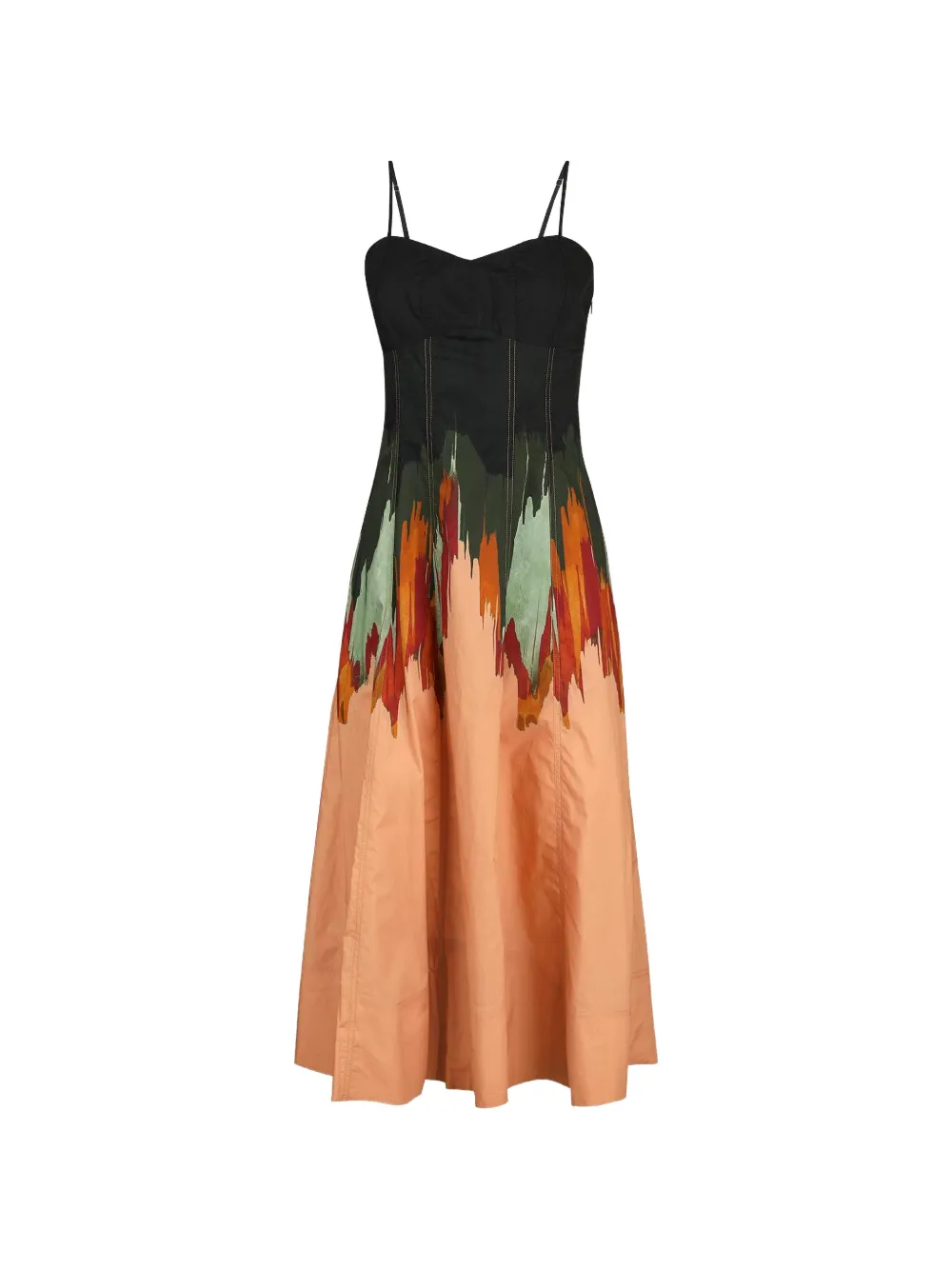 Ulla Johnson Fiora floral-print midi dress - Arancione